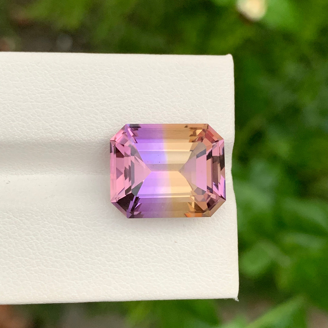 11.55 Carats Loose Emerald Cut Bolivian Ametrine