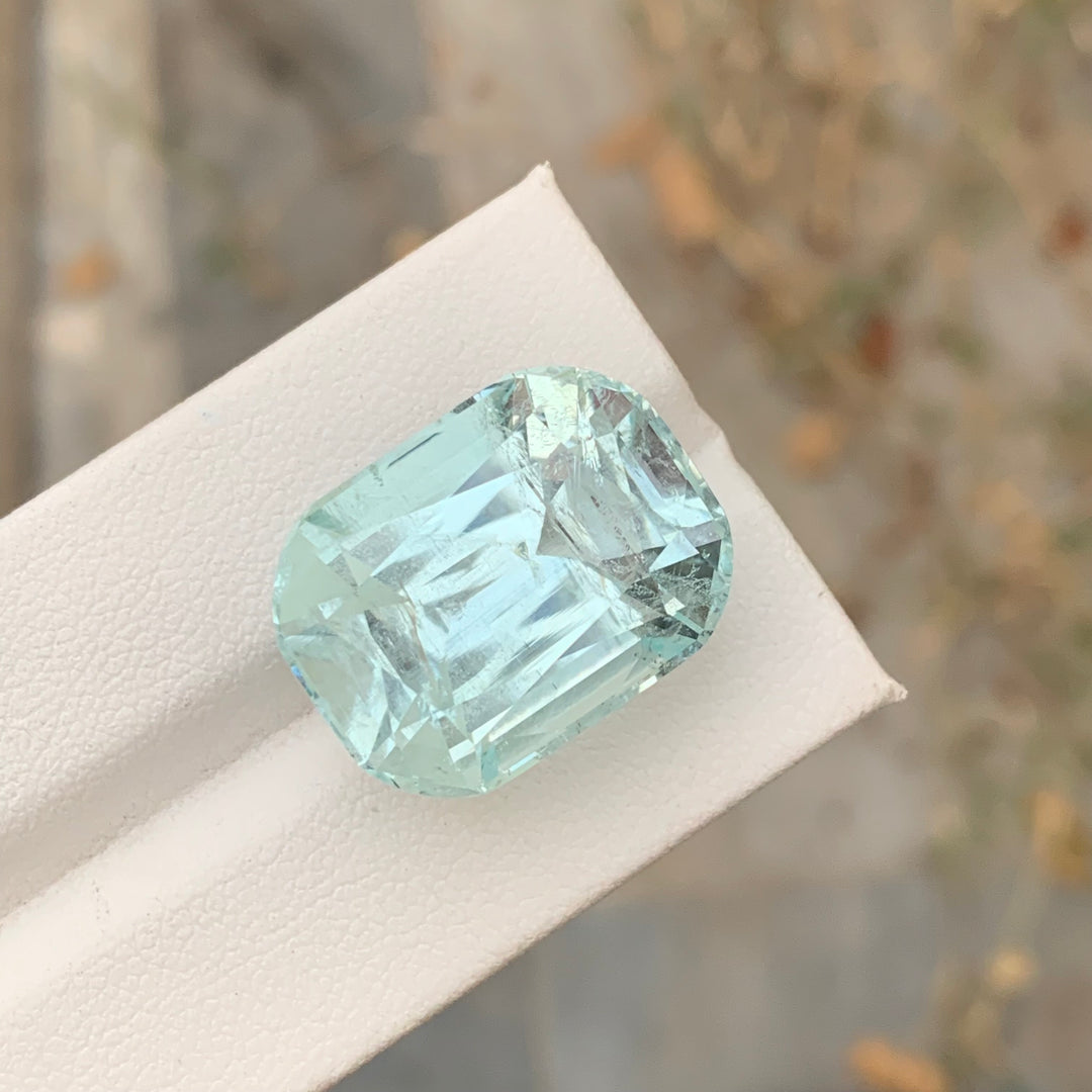 21 mm Long Gorgeous Cushion Shape Loose Aquamarine With Inclusions