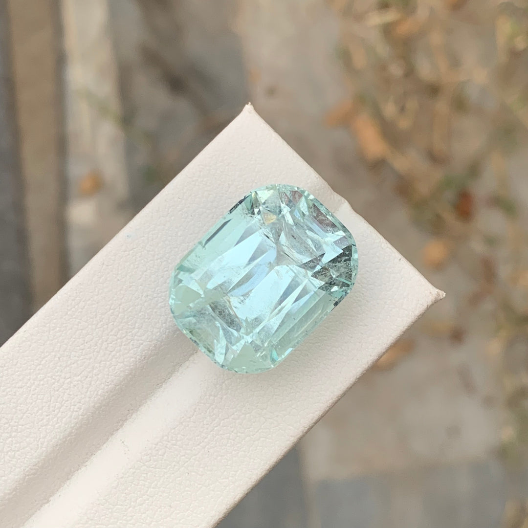 21 mm Long Gorgeous Cushion Shape Loose Aquamarine With Inclusions