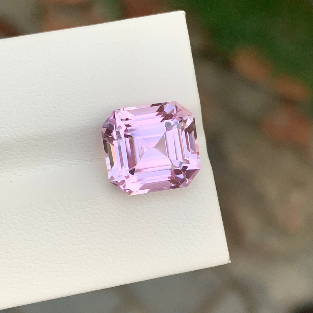 8.70 Carats Faceted Ascher Cut Pink Kunzite