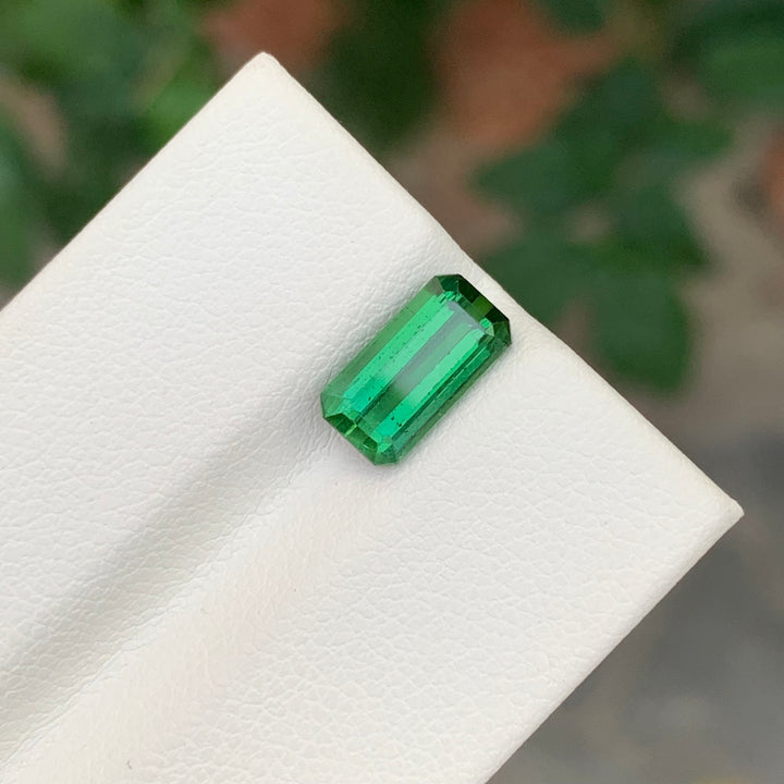 2.20 Carats Loose Green Tourmaline Emerald Cut