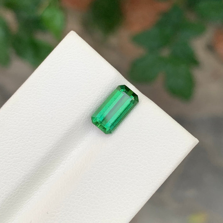 2.20 Carats Loose Green Tourmaline Emerald Cut