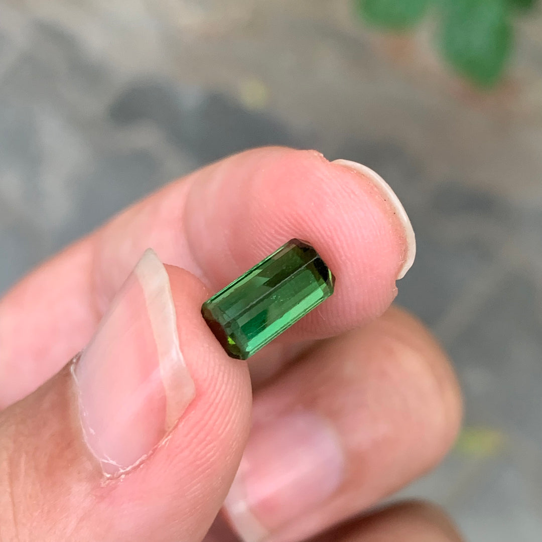 2.20 Carats Loose Green Tourmaline Emerald Cut