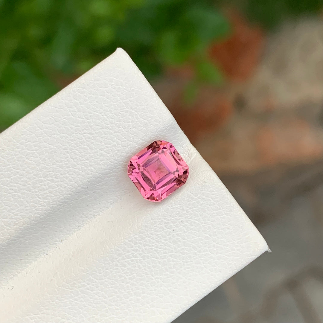 2.20 Carats Faceted Ascher Cut Pink Tourmaline