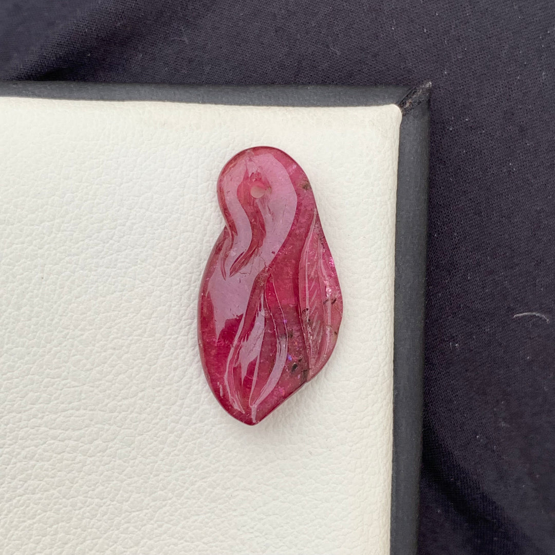 13.65 Carats Tremendous Pinkish Red Drill Carving