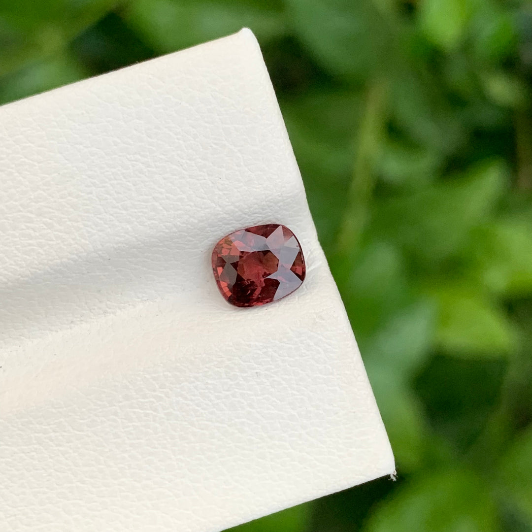 1.25 Carats Cushion Shape Faceted Red Spinel