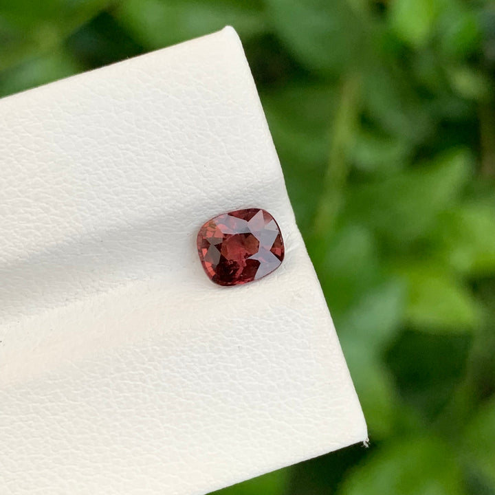 1.25 Carats Cushion Shape Faceted Red Spinel