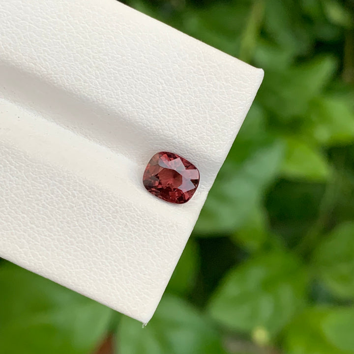 1.25 Carats Cushion Shape Faceted Red Spinel