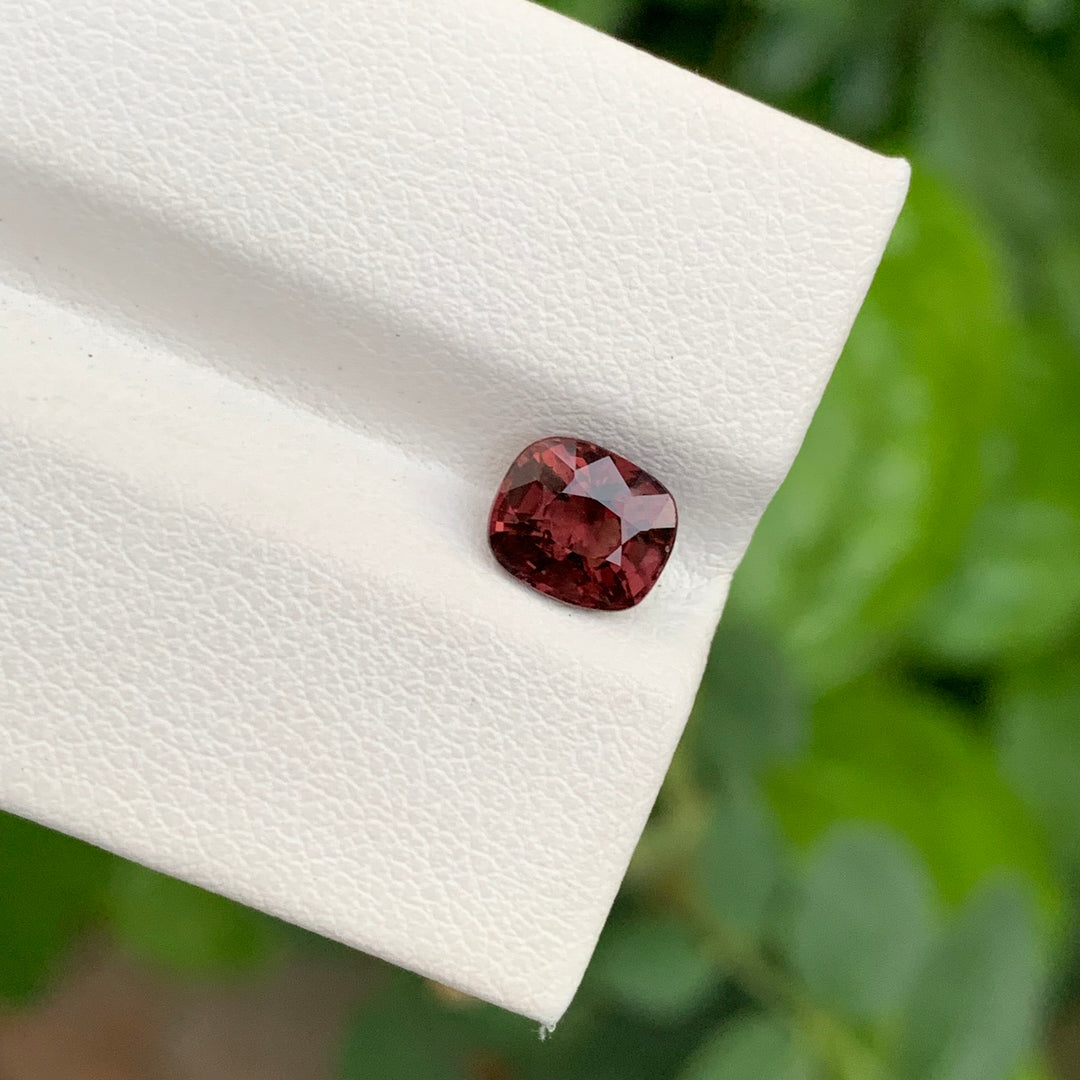 1.25 Carats Cushion Shape Faceted Red Spinel