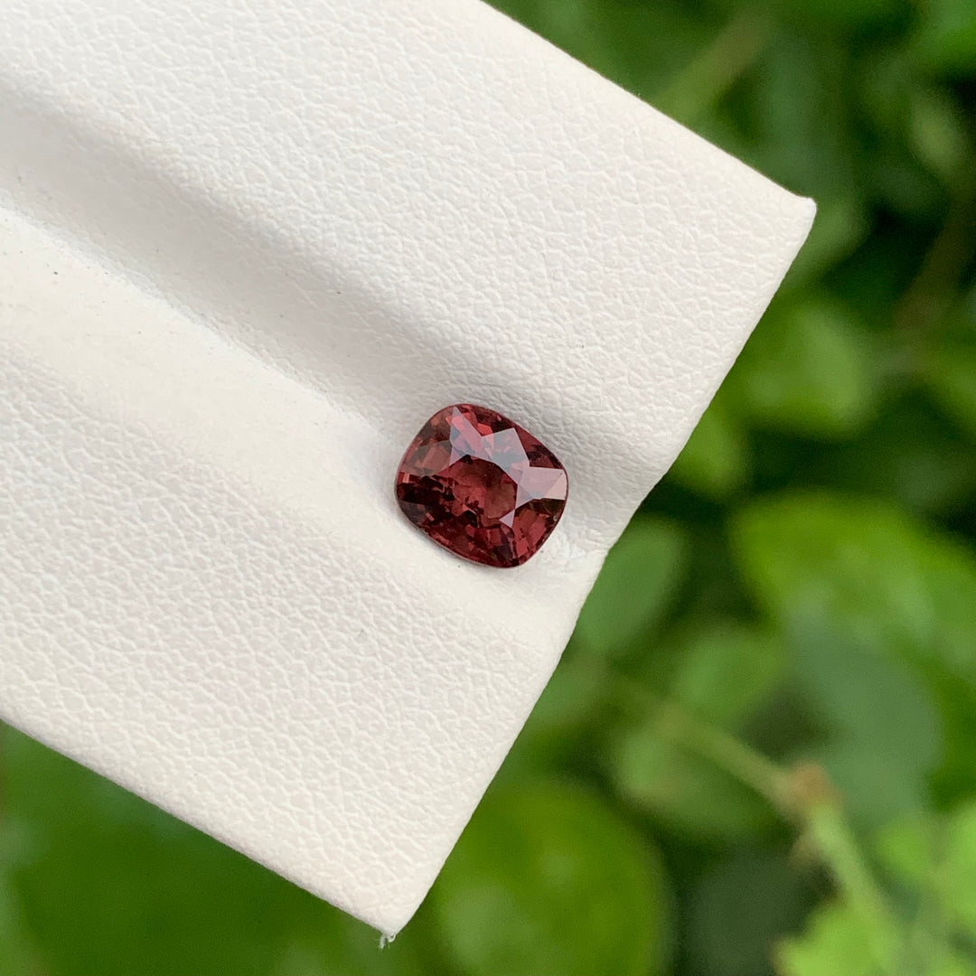 1.25 Carats Cushion Shape Faceted Red Spinel