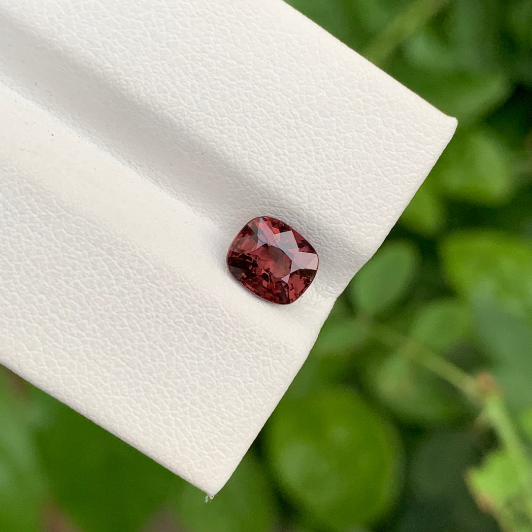 1.25 Carats Cushion Shape Faceted Red Spinel