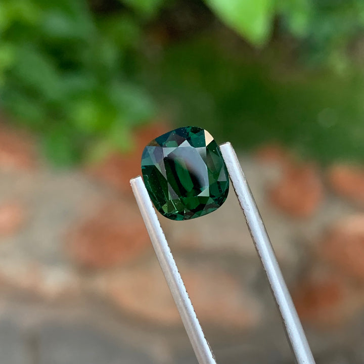 4.35 Carats Faceted Dark Green Tourmaline