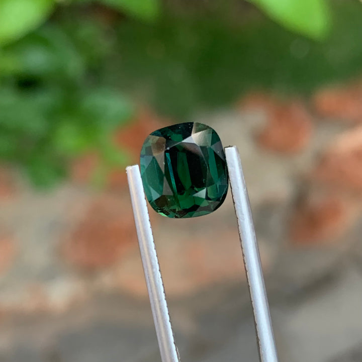 4.35 Carats Faceted Dark Green Tourmaline