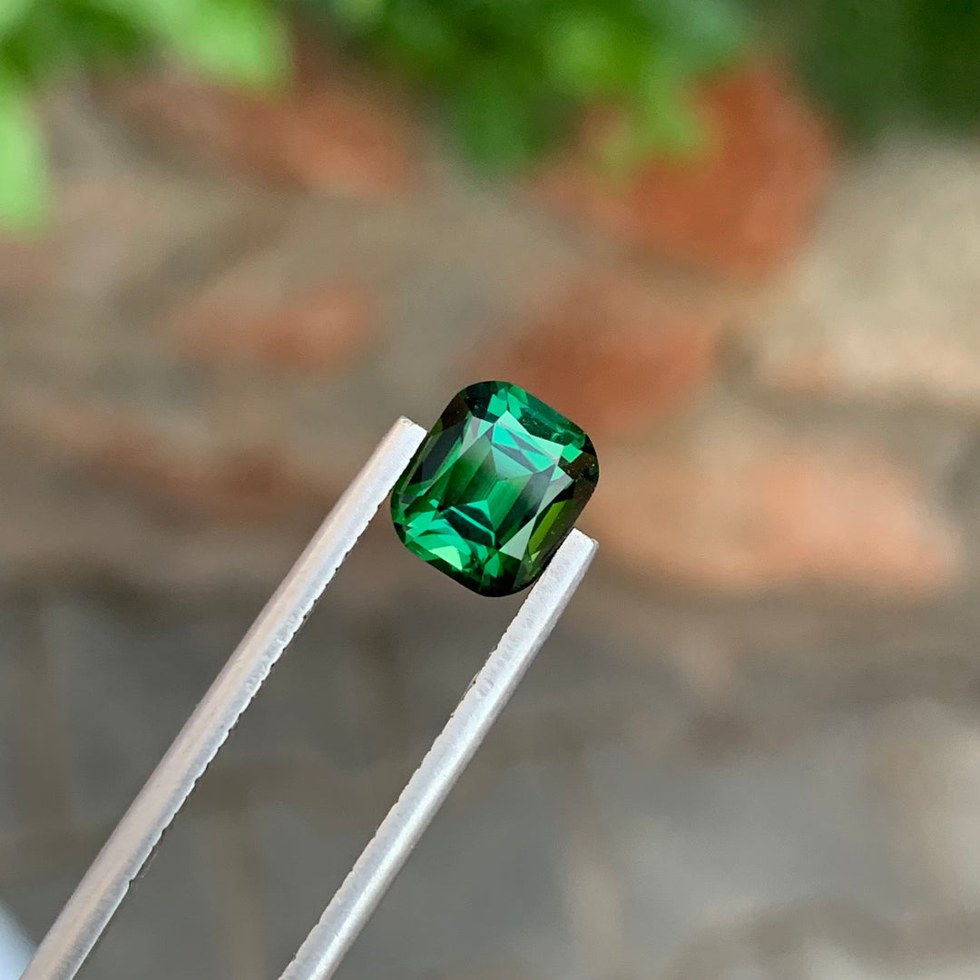 2.00 Carats Loose Cushion Cut Green Tourmaline