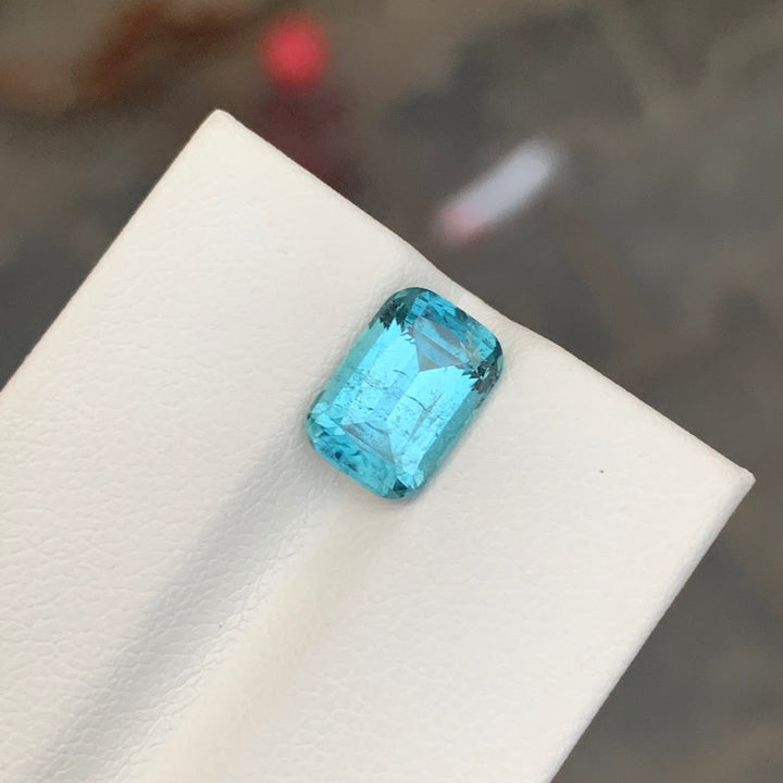 2.95 Carats Loose Blue Tourmaline Long Cushion