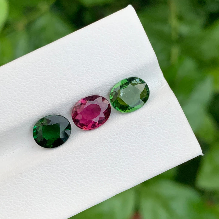 4.70 Carats Faceted Oval Cut Tourmaline Lot