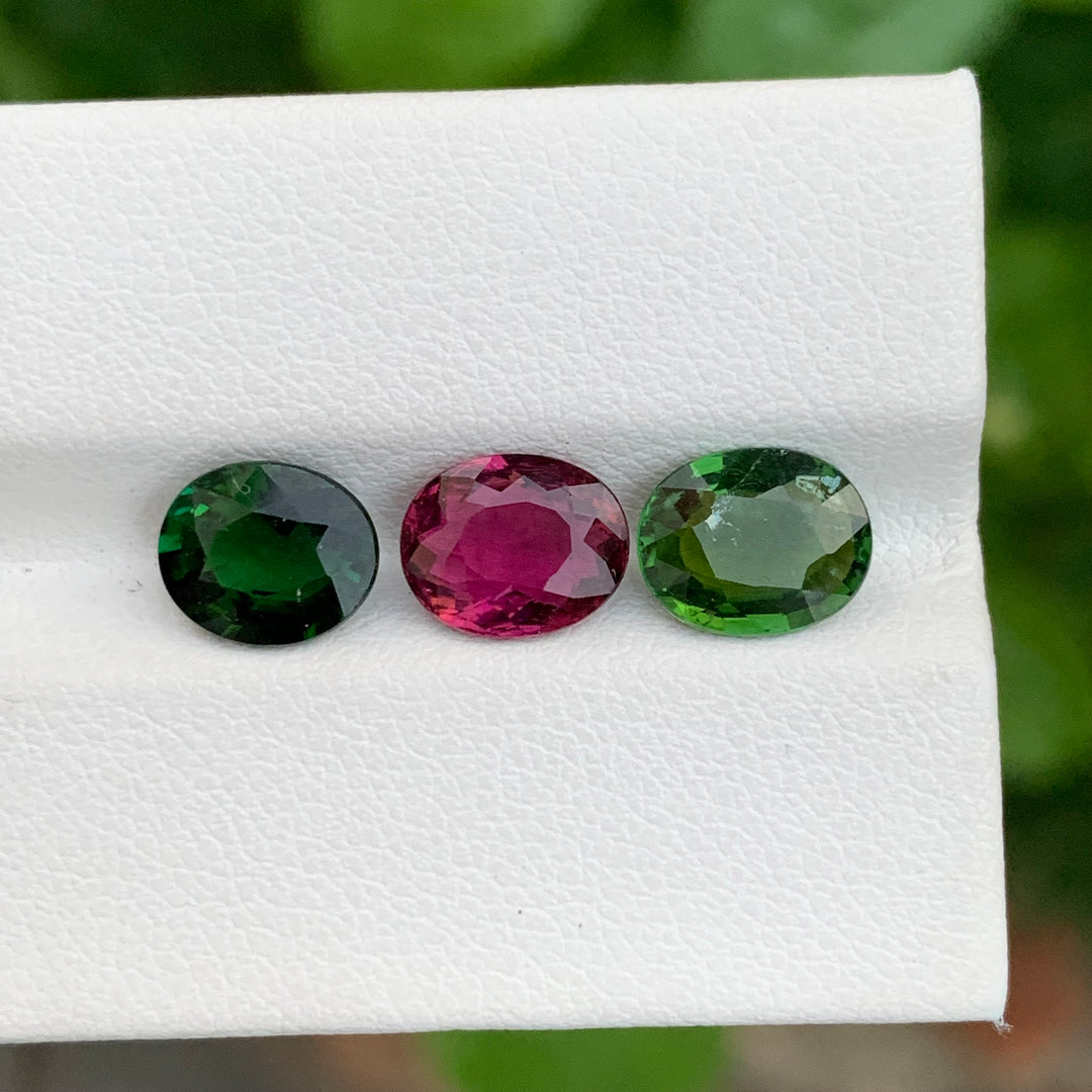 4.70 Carats Faceted Oval Cut Tourmaline Lot