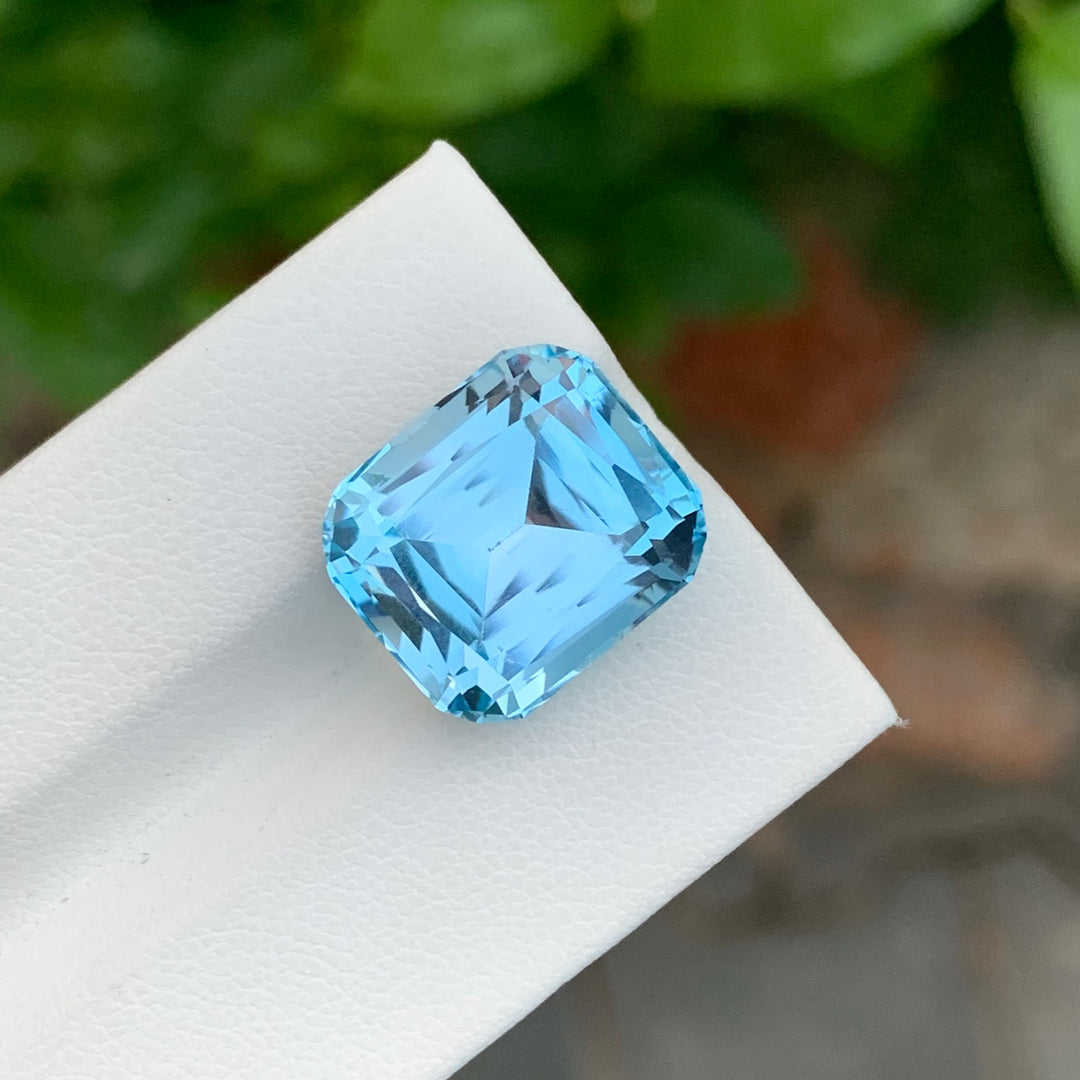 17.95 Carats Faceted Cushion Cut Sky Blue Topaz