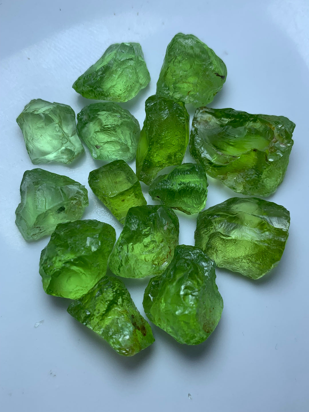 Fascinating 21.94 Grams Facet Rough Apple Green Peridot