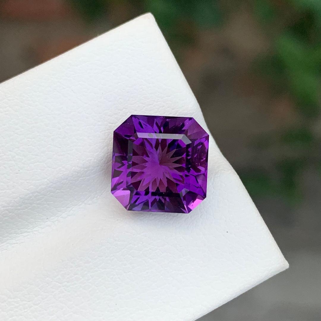 5.75 Carats Loose Amethyst Flower Cut Gemstone