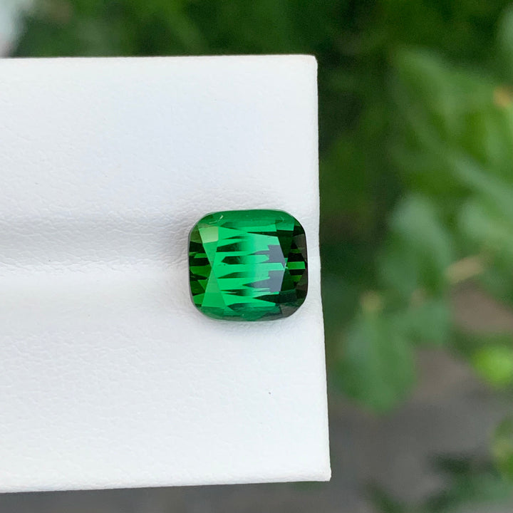 4.95 Carats Loose Green Tourmaline Cushion Shape