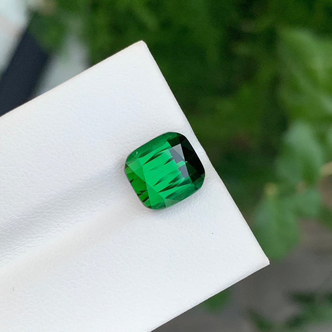 4.95 Carats Loose Green Tourmaline Cushion Shape