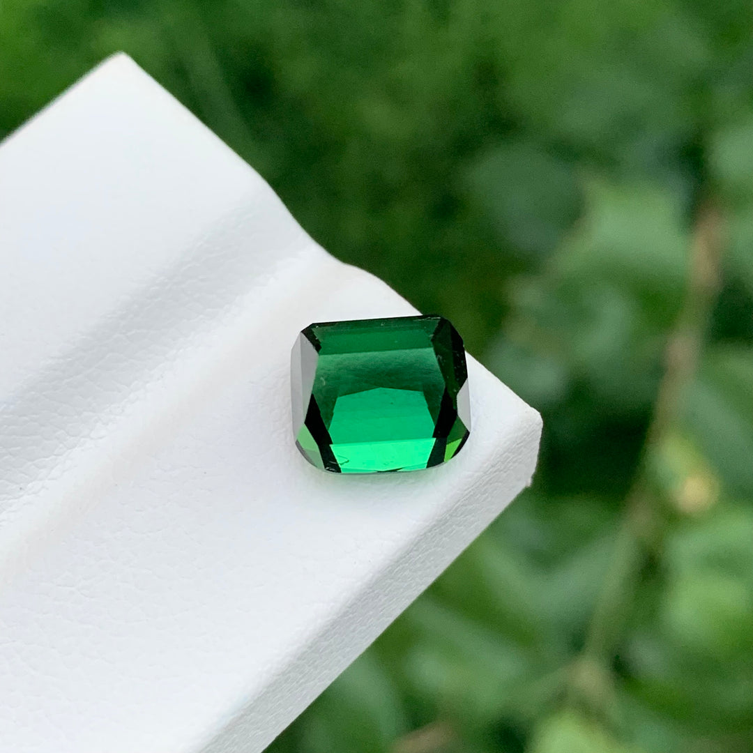 4.95 Carats Loose Green Tourmaline Cushion Shape