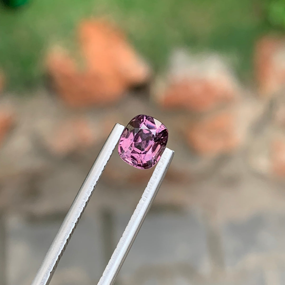 1.40 Carats Loose Maroon Pink Burmese Spinel Cushion Cut