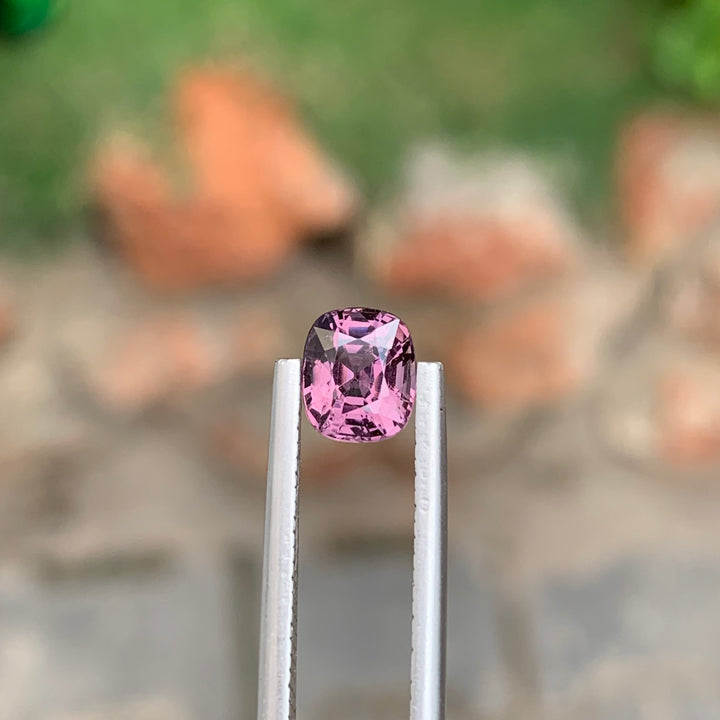 1.40 Carats Cushion Cut Maroon Pink Burmese Spinel