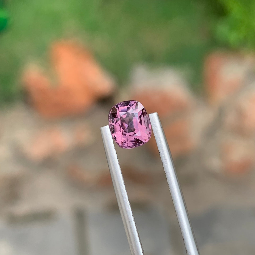 1.40 Carats Cushion Cut Maroon Pink Burmese Spinel