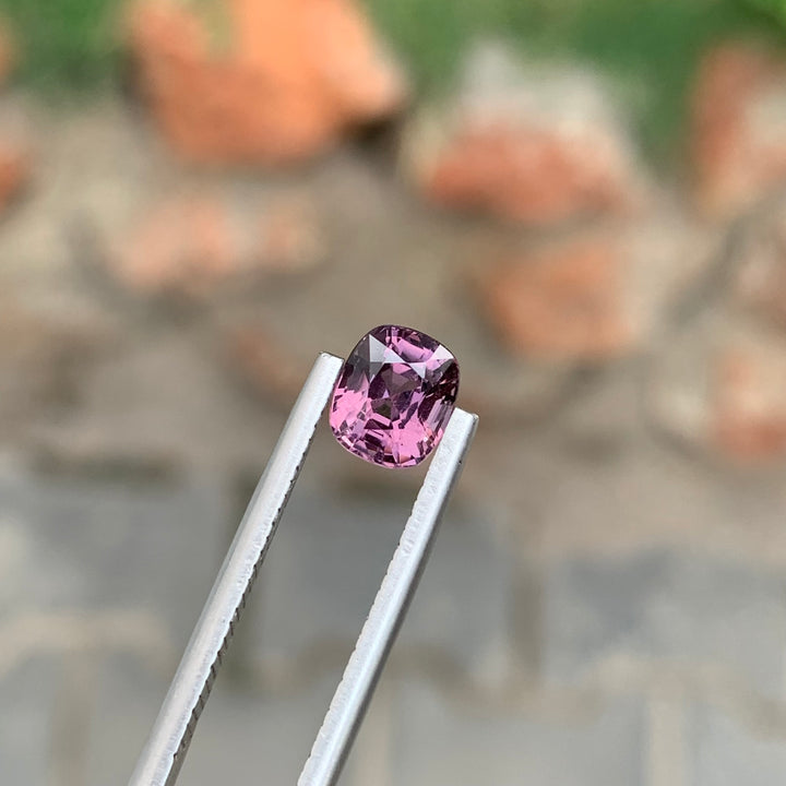 1.40 Carats Cushion Cut Maroon Pink Burmese Spinel