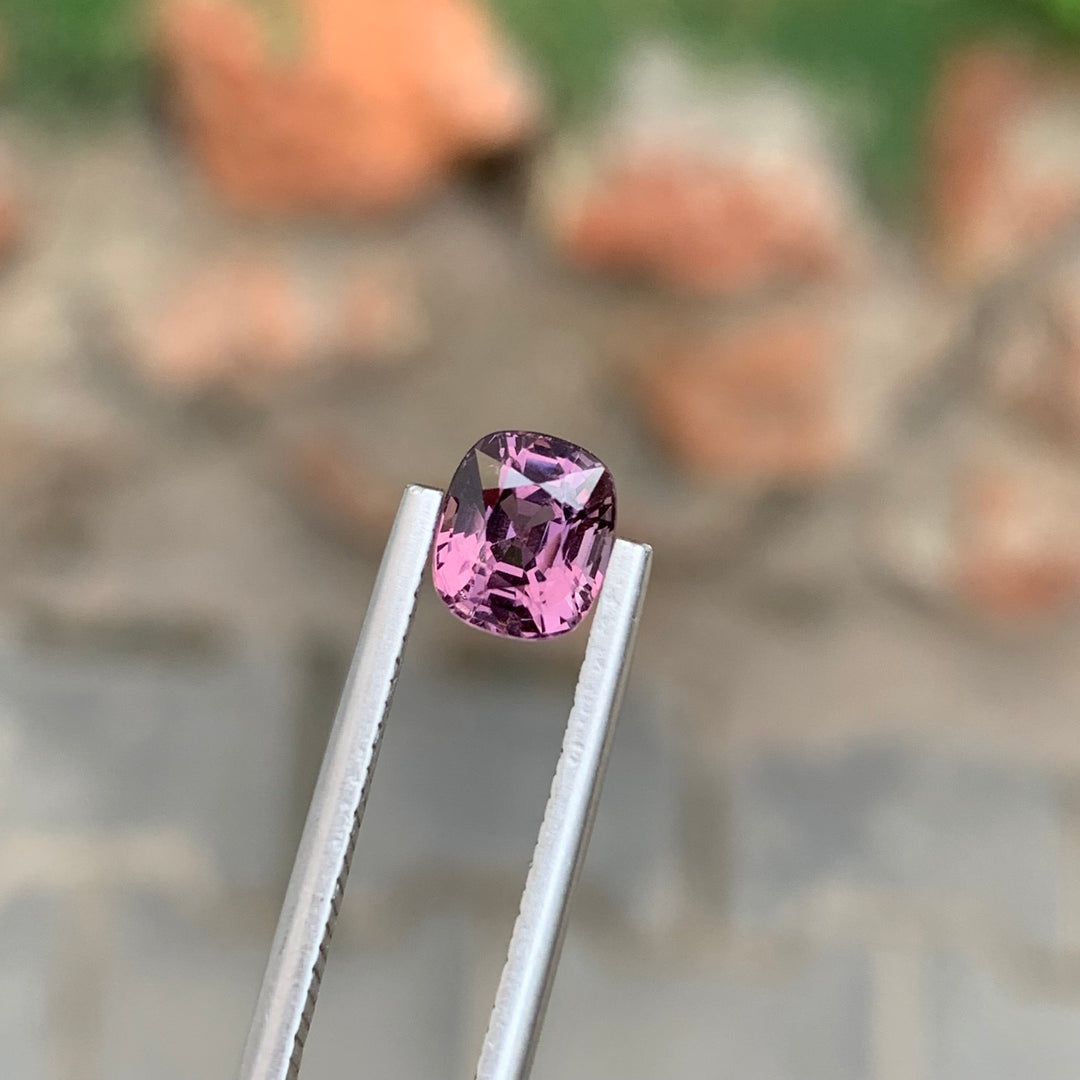 1.40 Carats Loose Maroon Pink Burmese Spinel Cushion Cut