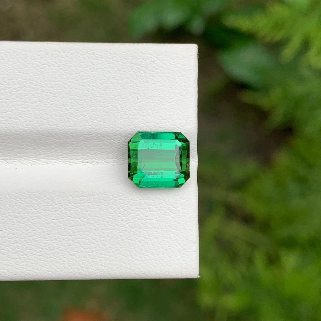 3.75 Carats Loose Emerald Shape Green Tourmaline