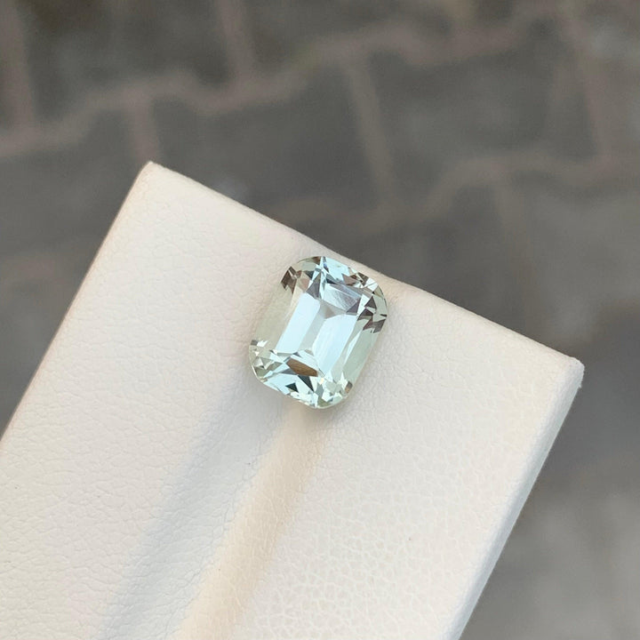 3.45 Carats Loose Green Amethyst Cushion Shape