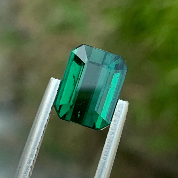 faceted green tourmaline