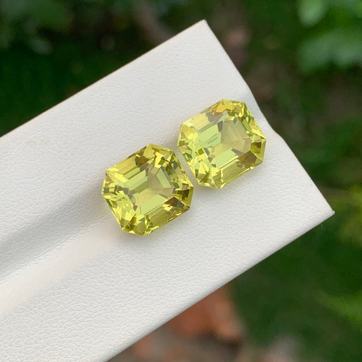 13.15 Carats Loose Emerald Shape Lemon Quartz Pieces