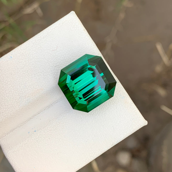 Classy 23.10 Carats Loose Octagon Shape Dark Green Tourmaline Gemstone