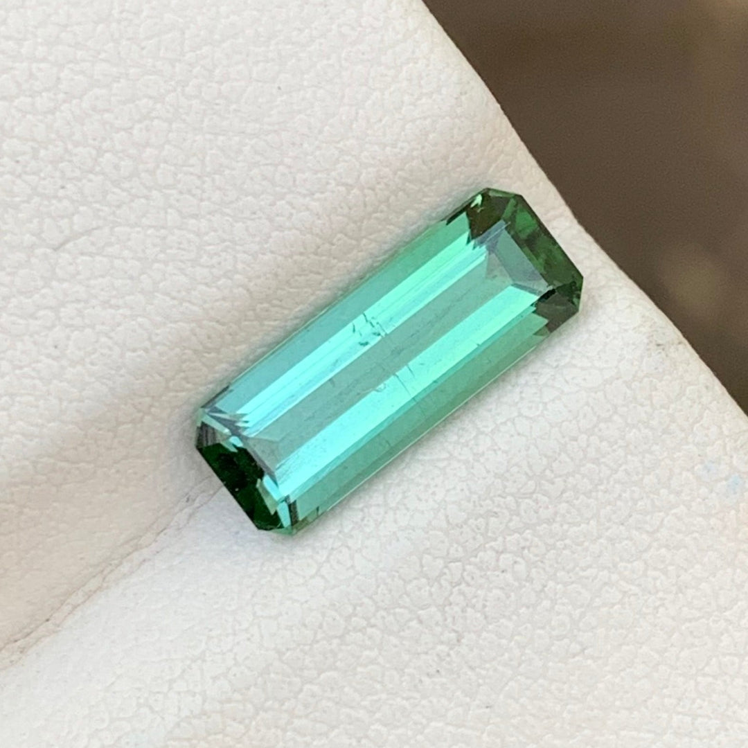 Tremendous 2.40 Carats Loose Emerald Shape Blue Green Tourmaline Gemstone