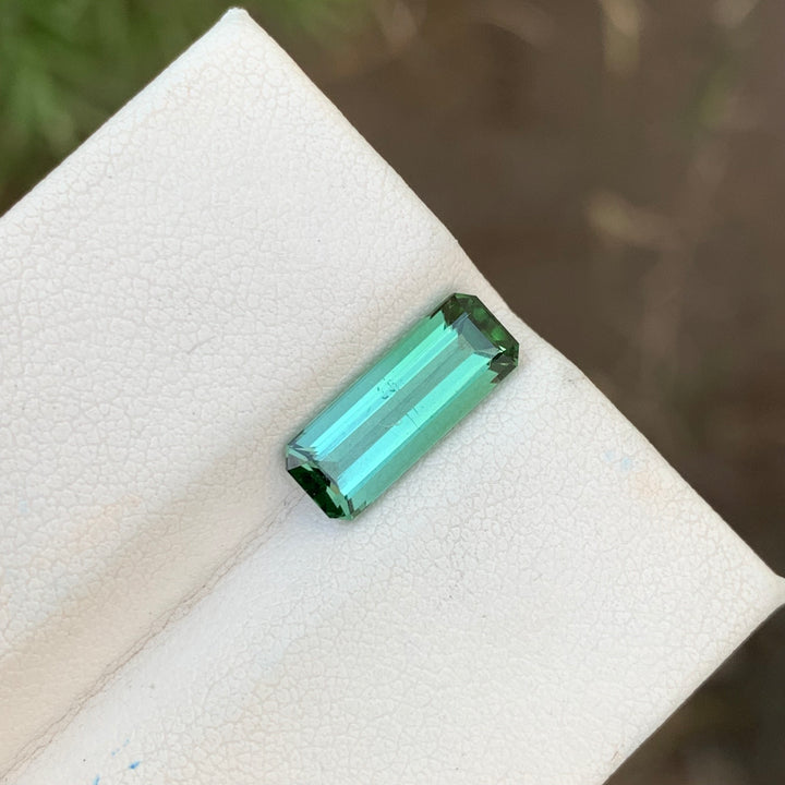 Tremendous 2.40 Carats Loose Emerald Shape Blue Green Tourmaline Gemstone