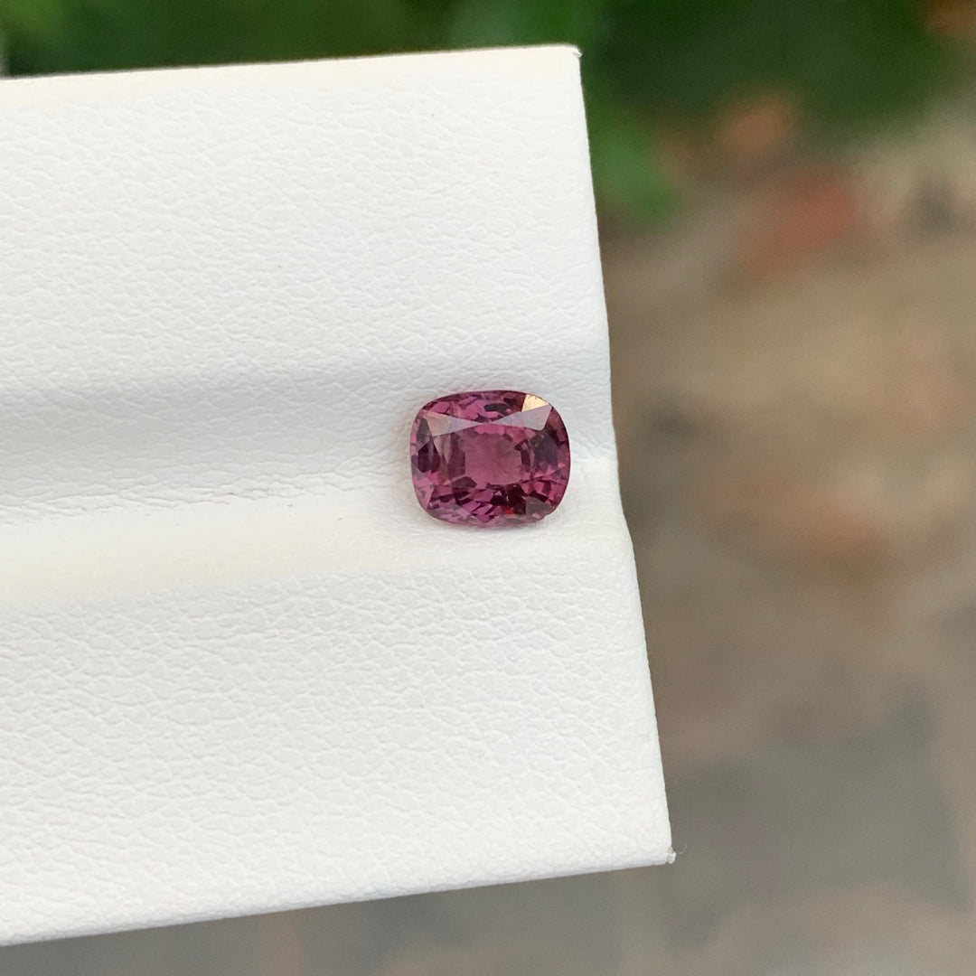 1.30 Carats Faceted Maroon Pink Spinel Cushion Shape