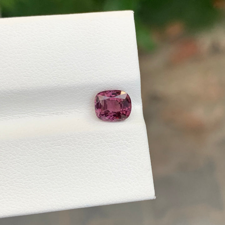 1.30 Carats Faceted Maroon Pink Spinel Cushion Shape