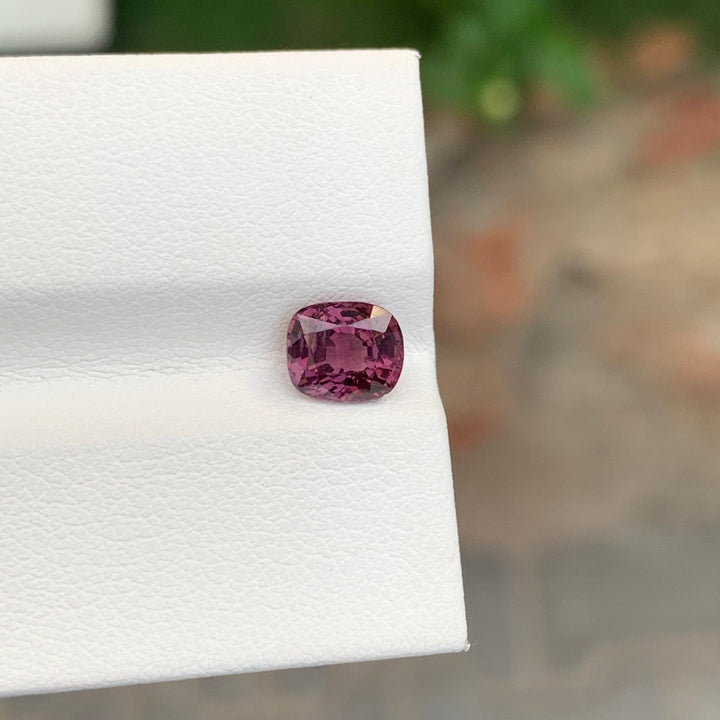 1.30 Carats Faceted Maroon Pink Spinel Cushion Shape