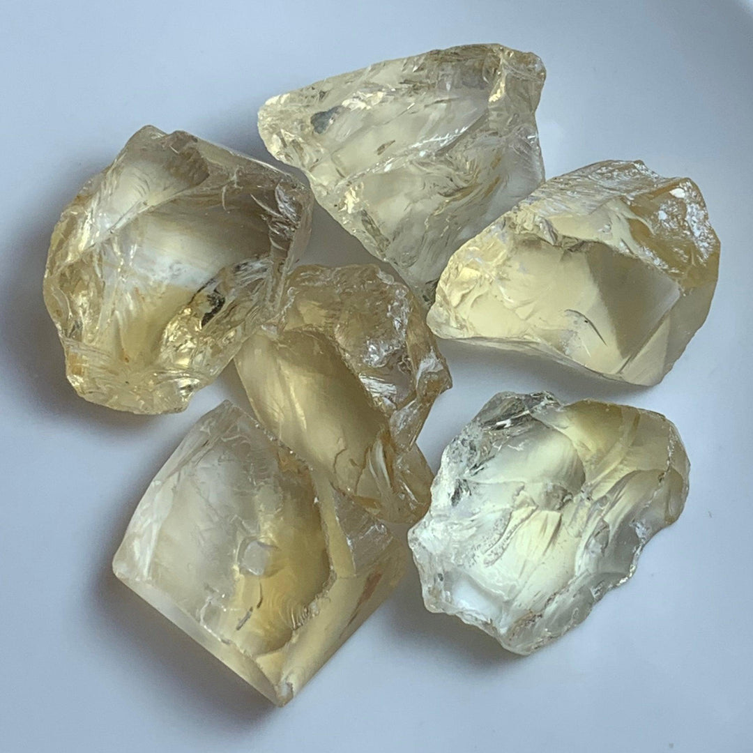 rough light yellow citrine