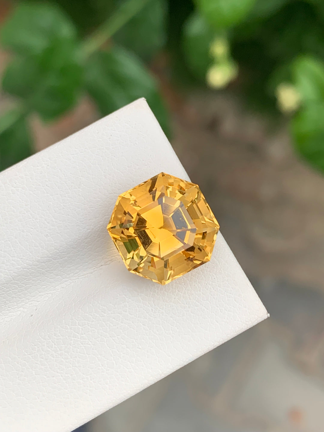 10.20 Carats Loose Octagon Shape Golden Yellow Citrine