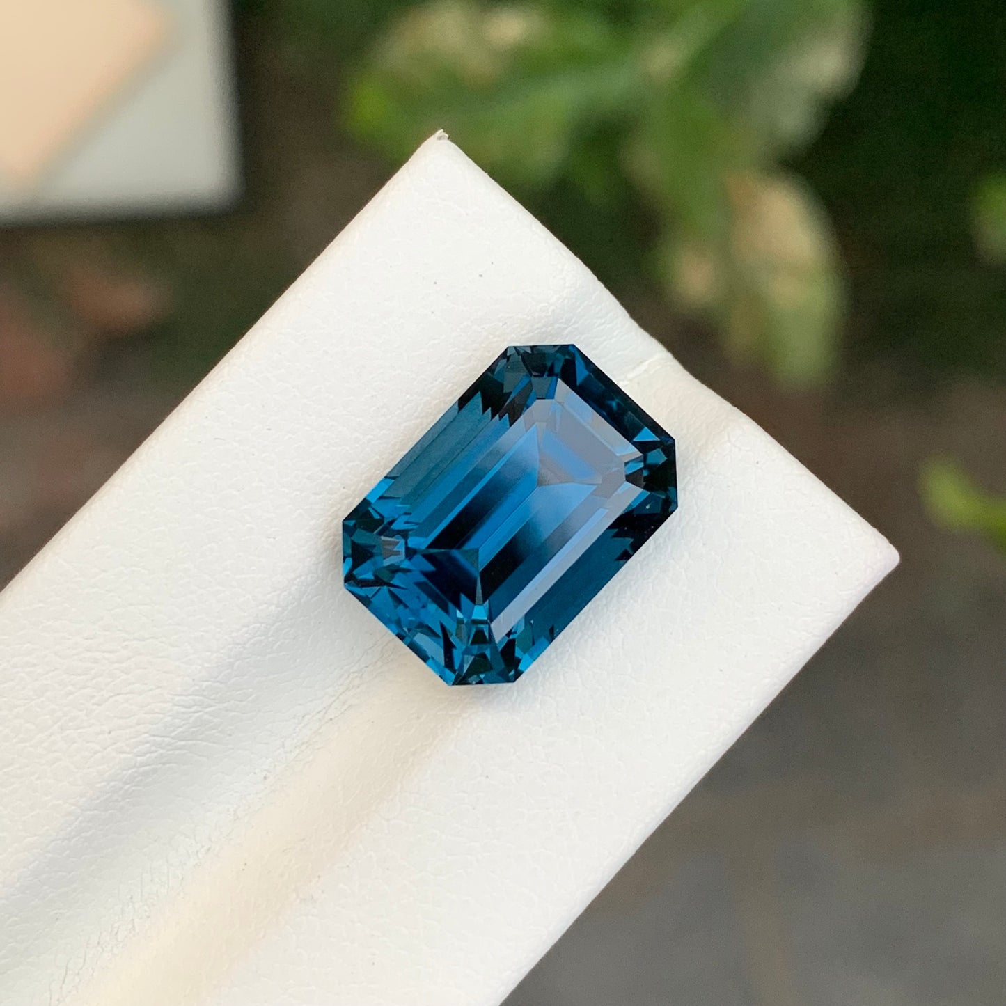 13.20 Carats London Blue Topaz Emerald Shape Natural Brazilian Gemstone