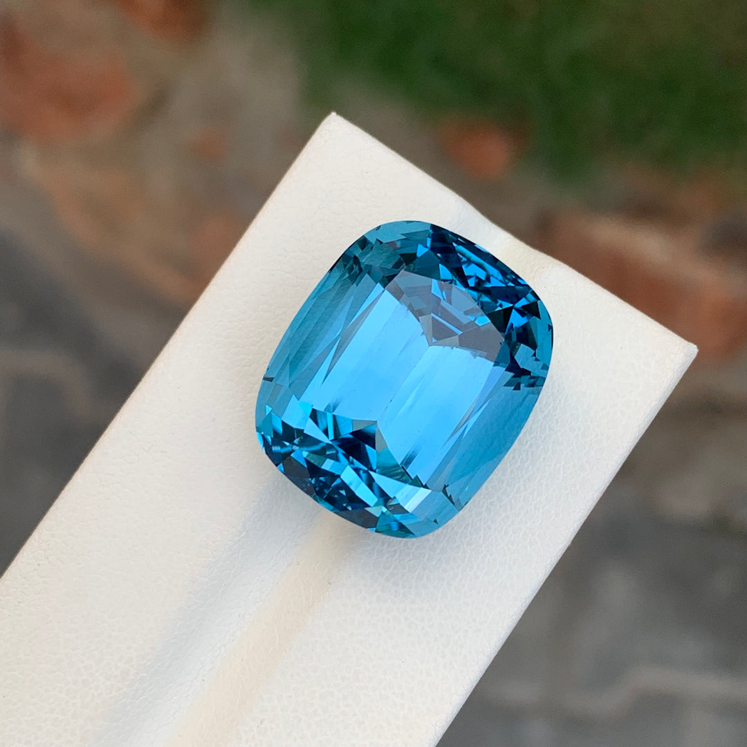 51.80 Carats Loose London Blue Topaz Cushion Shape