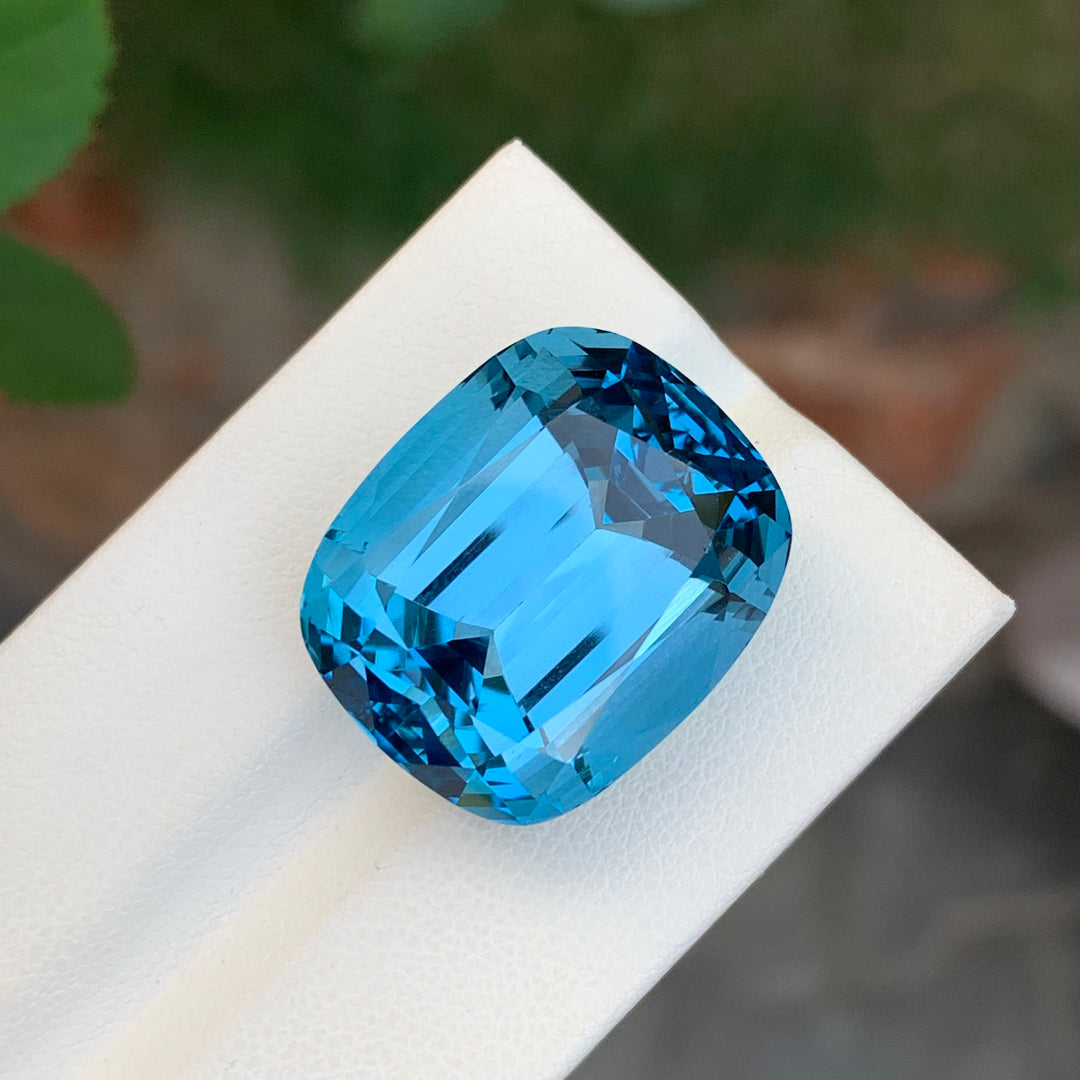 51.80 Carats Loose London Blue Topaz Cushion Shape