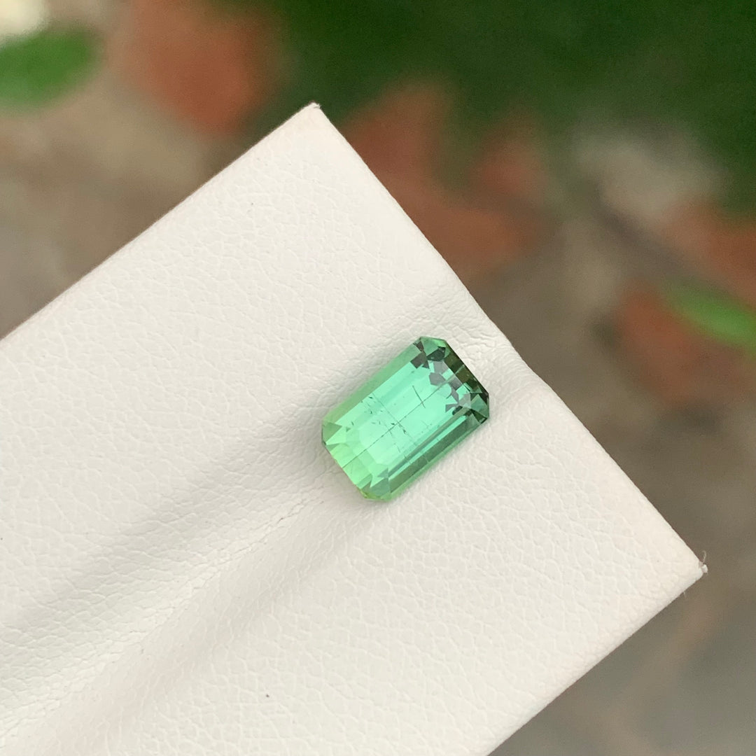 2.30 Carats Loose Tourmaline Emerald Shape Afghan Gemstone