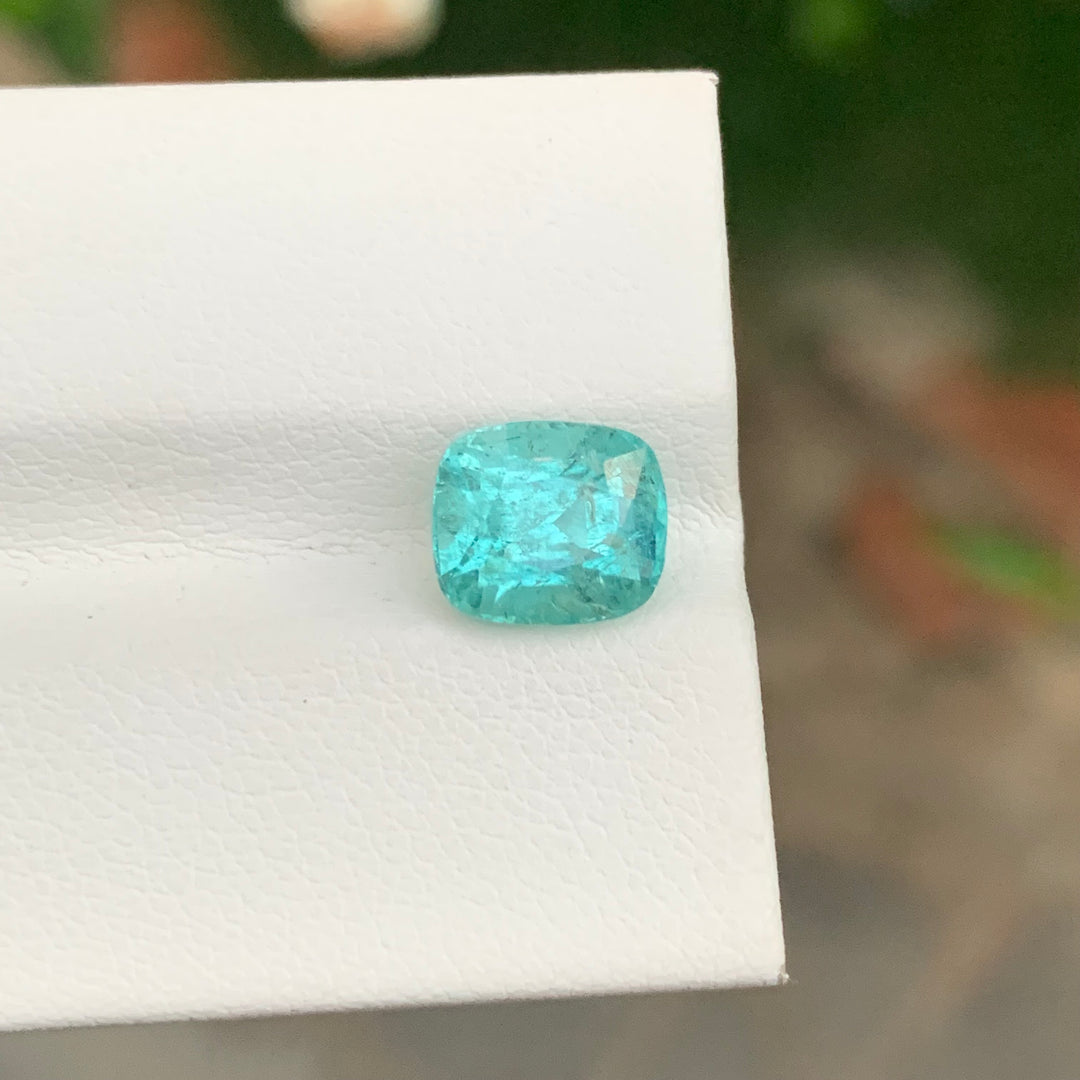 2.80 Carats Faceted Tourmaline Blue Seafoam Gemstone