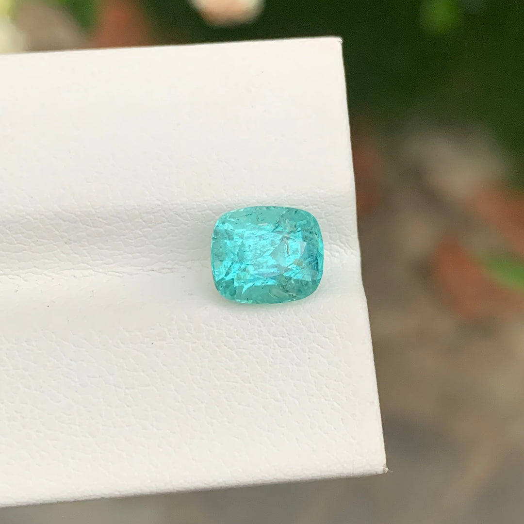 2.80 Carats Faceted Tourmaline Blue Seafoam Gemstone